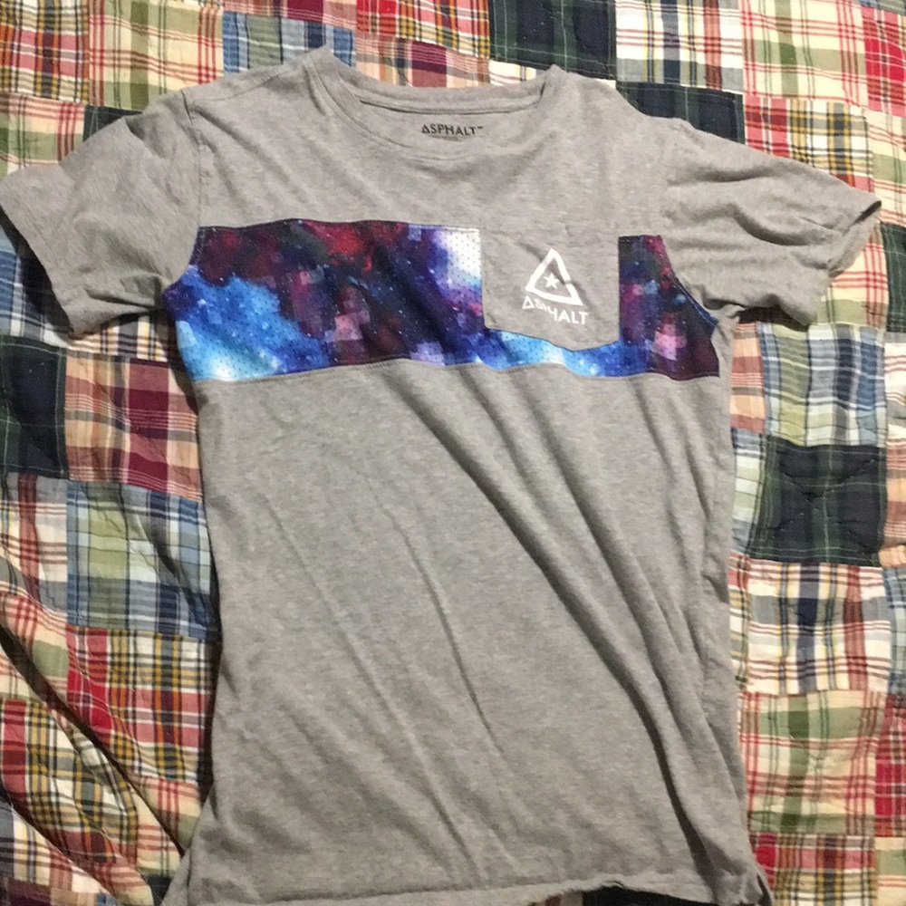 Grey with galaxy design T-Shirt